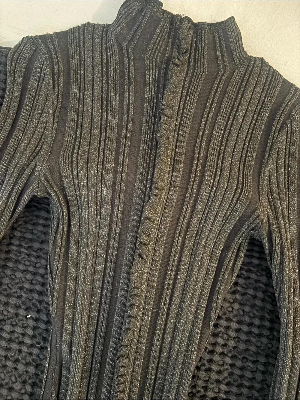 L'Academie Jura Mini Knit Dress in Gunmetal - Picture 4 of 8